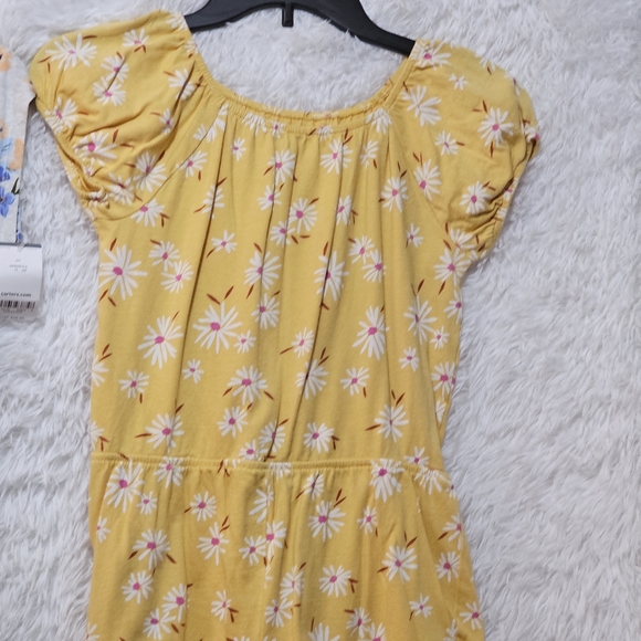 Carter's Floral Romper Set - Gray and Yellow Floral Girls Size 12 - Picture 3 of 14